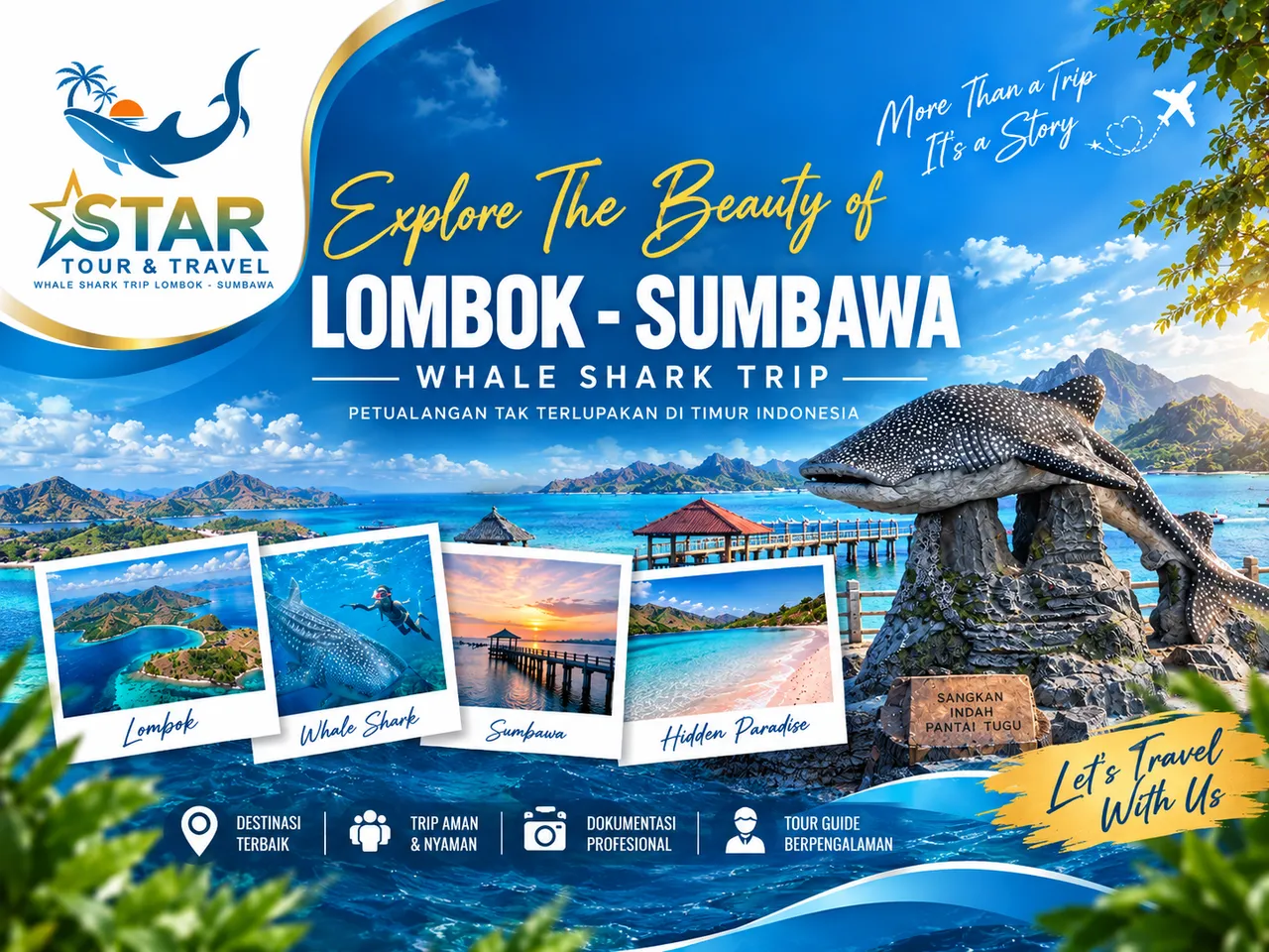 Paket Wisata Hiu Paus Sumbawa & Tour Lombok Resmi